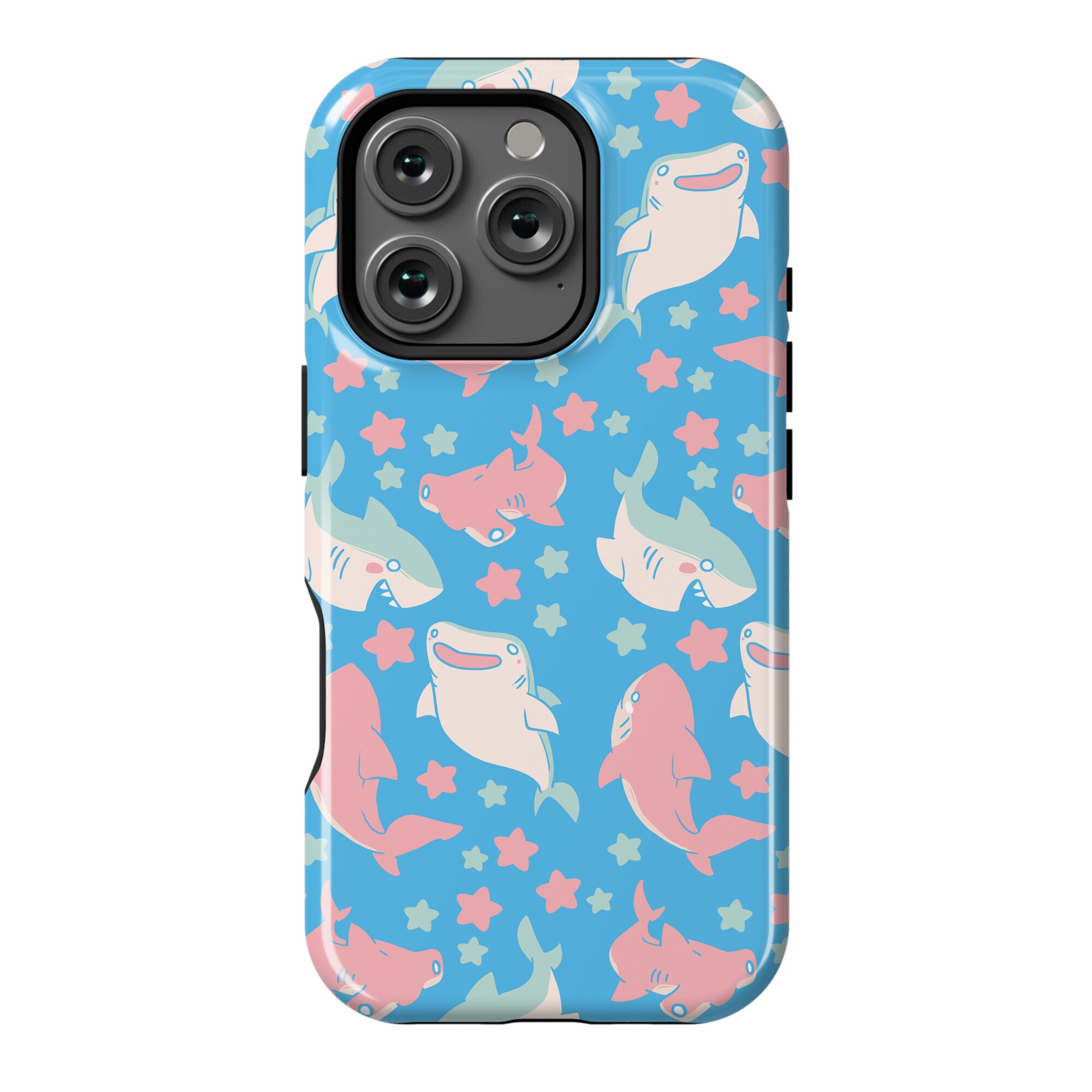 Happy Shark Pattern Phone Case